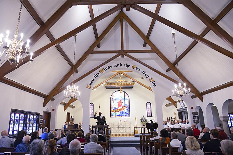 Renowned orator the Rev. Dr. John G. Moore Sr. offered the sermon at All Saints’ Church, Feb. 2, in Rehoboth. DENY HOWETH PHOTOS